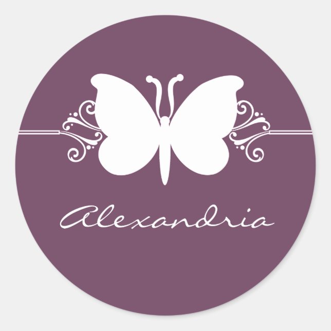 Adesivo EggPlant Butterfly Swirfly Stickers (Frente)