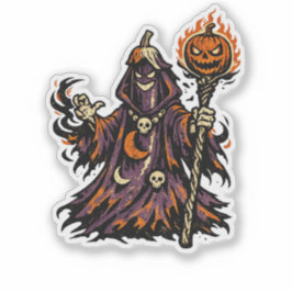 Adesivo Eggplant Dark Sorcerer Halloween — Spooky Retro 