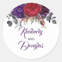 EggPlant Purple e Burgundy Peony Fall