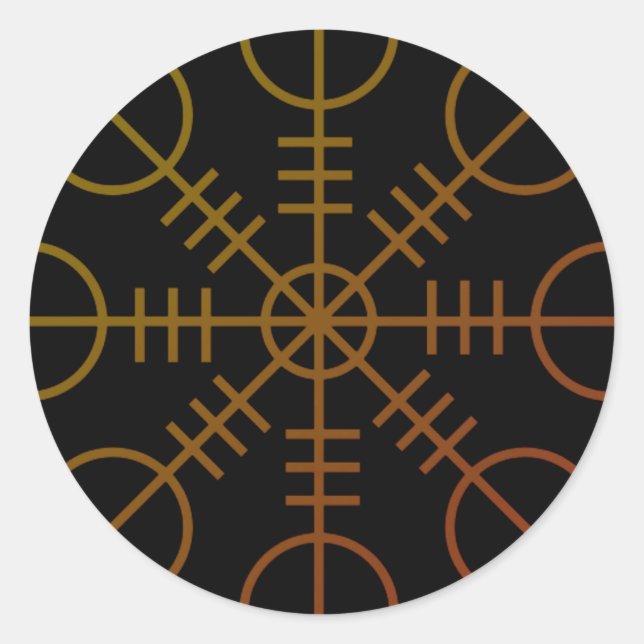 Adesivo Egishjalmr Helm Encantado de Awe Rune (Frente)