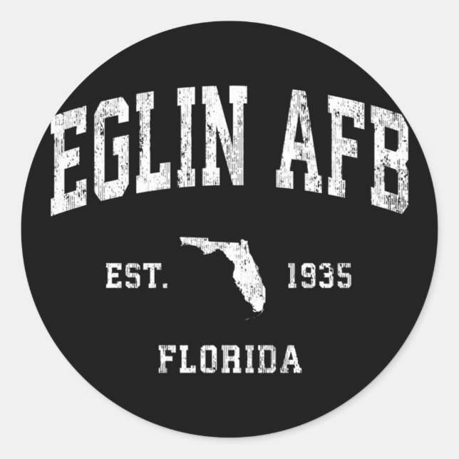 Adesivo Eglin Afb Florida Fl Athletic Sports (Frente)