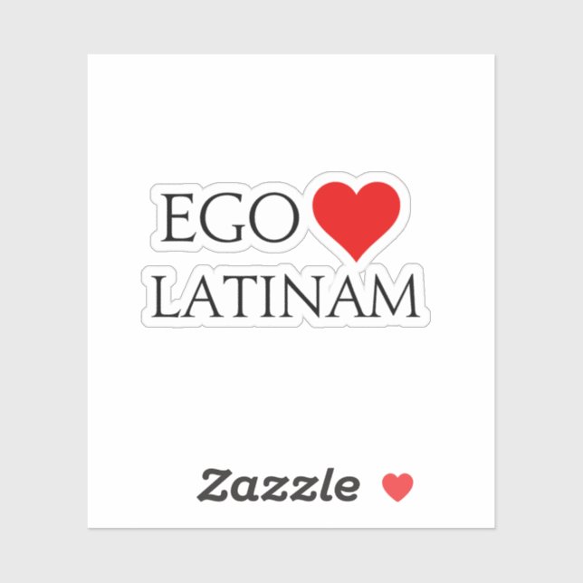 Adesivo Ego Amo Latinam (I Love Latin) Sticker (Folha)