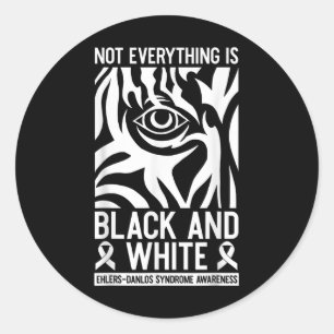 Adesivo Ehlers De Fita Negra E Branca Danlos Zebra Rheumat