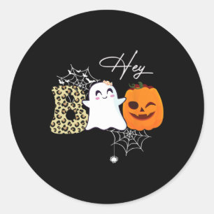 Adesivo Ei Boo Cute Ghost Pumpkin Rosto Halloween