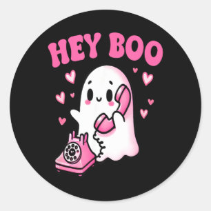 Adesivo Ei Boo fantasma fofo no telefone engraçado Hallowe