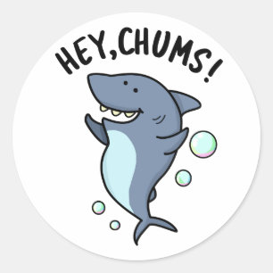 Adesivo Ei Chums Cute Toothy Shark Pun