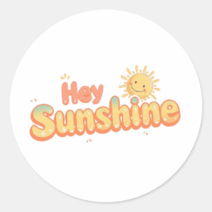 Adesivo "Ei, Solzinho" com Sol Sorridente