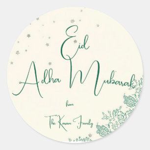 Adesivo Eid Al Adha Eid Mubarak Personalizado 