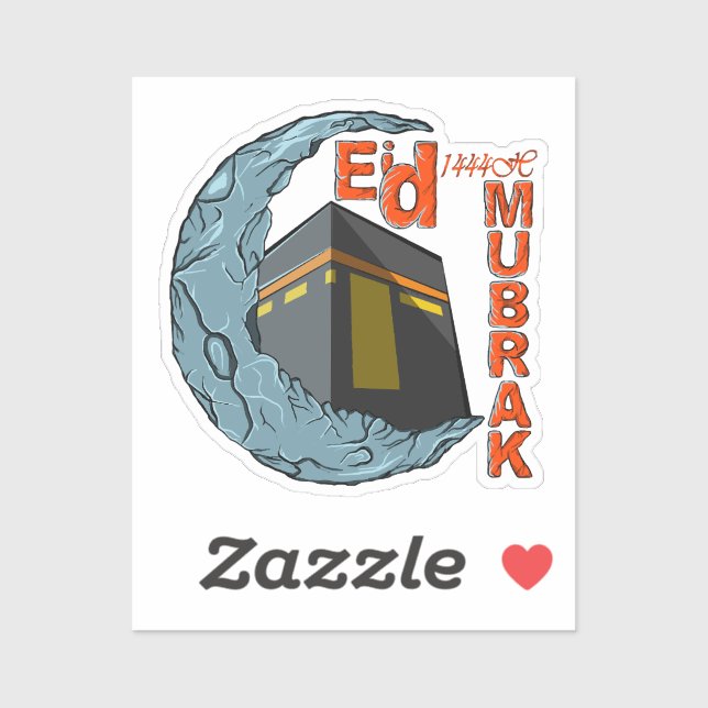 Adesivo Eid mubarak (Folha)