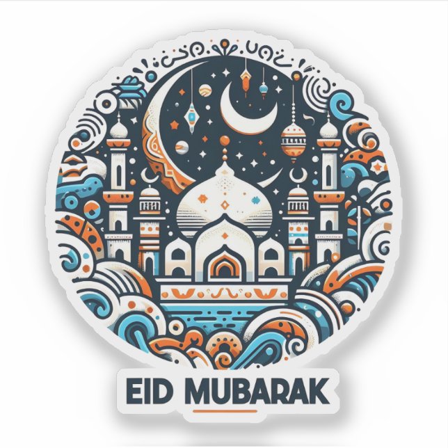 Adesivo Eid Mubarak (Frente)