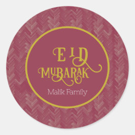 Adesivo Eid Mubarak Chevron Luxurioso Red Personalizado