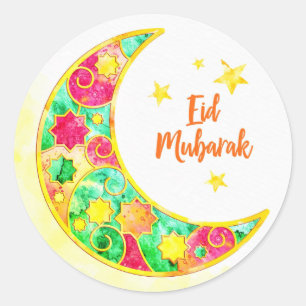 Adesivo Eid Mubarak Colorir Crescente