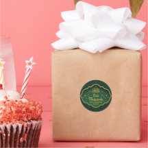 Eid Mubarak Islâmico Verde com Nome