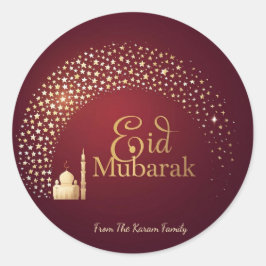 Adesivo Eid Mubarak Muçulmano Clássico Moderno Personaliza