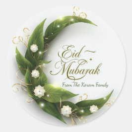 Adesivo Eid Mubarak Muçulmano Clássico Moderno Personaliza