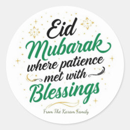 Adesivo Eid Mubarak Muçulmano Clássico Moderno Personaliza