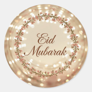 Adesivo Eid Mubarak Muçulmano Sticker Redondo Clássico