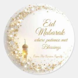 Adesivo Eid Mubarak personalizado muçulmano moderno