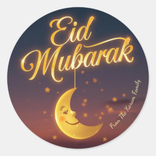 Adesivo Eid Mubarak personalizado muçulmano moderno