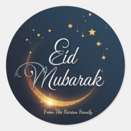 Adesivo Eid Mubarak personalizado muçulmano moderno