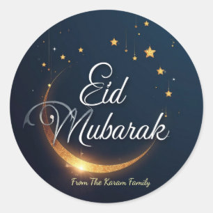 Adesivo Eid Mubarak personalizado muçulmano moderno
