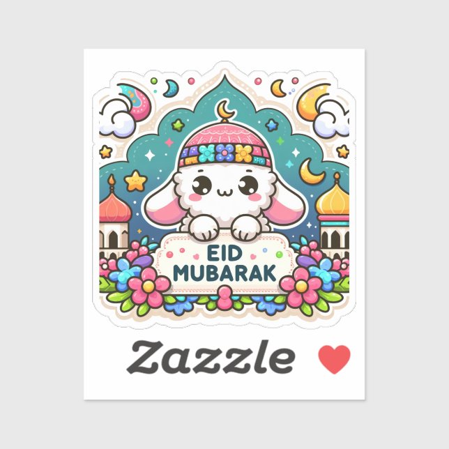Adesivo Eid Mubarak Sheep (Folha)