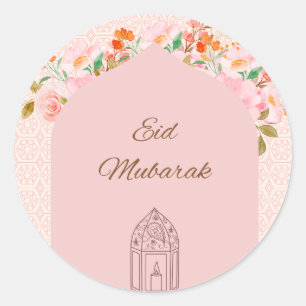 Adesivo Eid mubark rosa