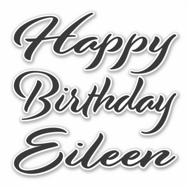 Adesivo Eileen Name Vorname black Sticker Geburtstag (Frente)