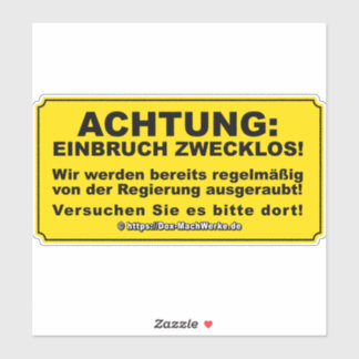 Adesivo Einbruch zwecklos!