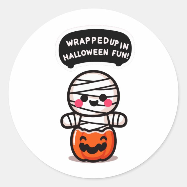 Adesivo Eine Mummie in einem Kürbis  (Frente)