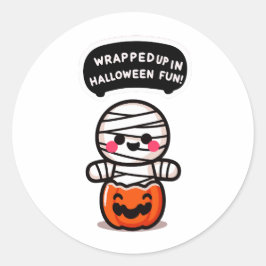 Adesivo Eine Mummie in einem Kürbis 