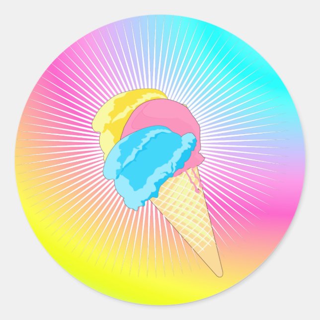 Adesivo Eis Eiscreme Regenbogen (Frente)