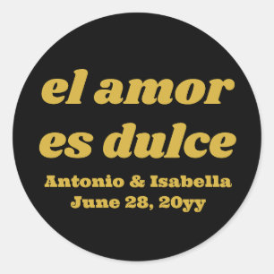 Adesivo El amor es dulce recepção de casamento trata para