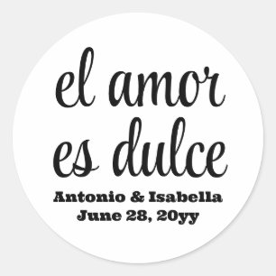 Adesivo El amor es dulce recepção de casamento trata para 