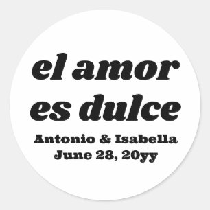 Adesivo El amor es dulce recepção de casamento trata para 