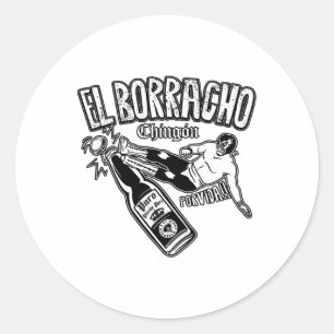 Adesivo El Borracho Chingon Mexicano Bebendo Cinco De Mayo