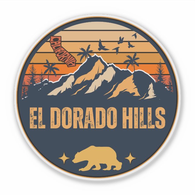 Adesivo El Dorado Hills, Califórnia (Frente)