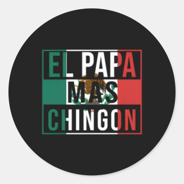 Adesivo El Papa Mas Chingon Melhor Pai Mexicano (Frente)