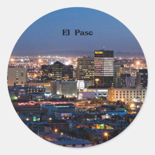 Adesivo El Paso, Texas à noite