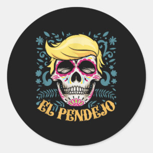 Adesivo El Pendejo Dia De Los Muertos Sugar Skull Trump