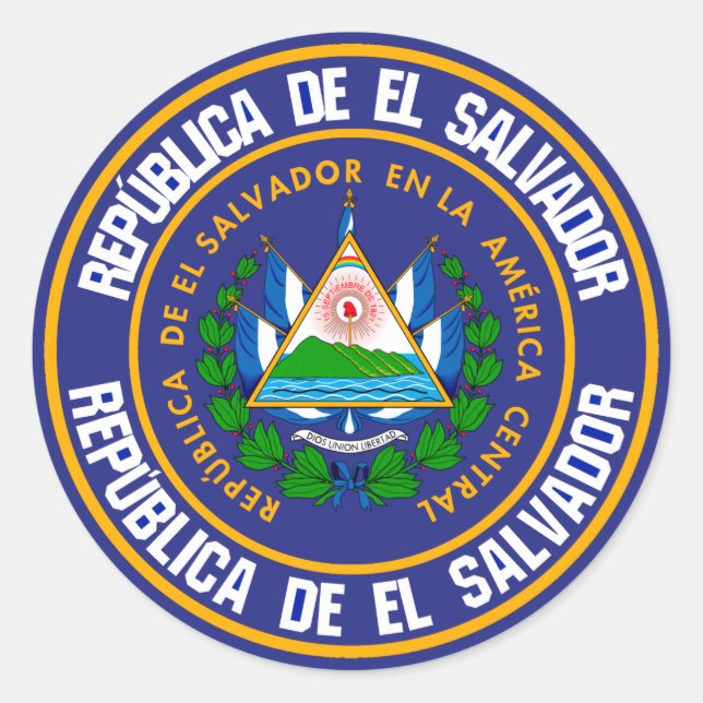 Adesivo El Salvador Round Emblem (Frente)