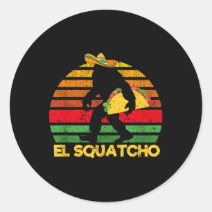 Adesivo El Squatcho Bigfoot Lover Sasquatch Cinco Mexicano