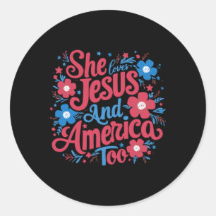 Adesivo Ela Ama Jesus E América A Mulheres No Dia 4 De Jul