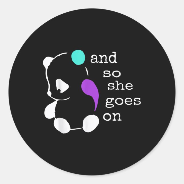 Adesivo Ela Continua - Semicolon Gift Suicida Prevention (Frente)