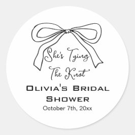 Adesivo Ela é Casando Chá de panela Arco Negro