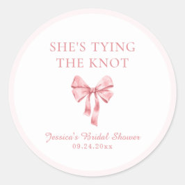 Adesivo Ela é Casando de Chá de coquete rosa suave