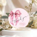 Adesivo Ela é casando Pink Arco Bridal Obrigado<br><div class="desc">Ela é casando Pink Arco Bridal Obrigado Os itens de Correspondência Classic Round Sticker estão disponíveis.</div>