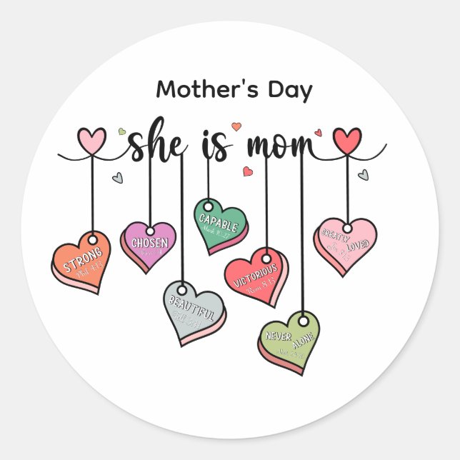 Adesivo Ela é mãe | Dia de as mães Feliz (Frente)