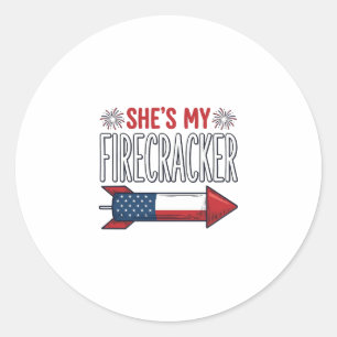 Adesivo Ela é Meu Fogos de Artifício Casal Patriótico Desi