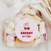 Ela é Nossa Cereja no Topo de Aniversário Rosa Xad